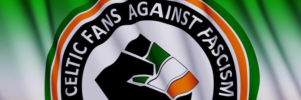 Football Fans Against Fascism's banner