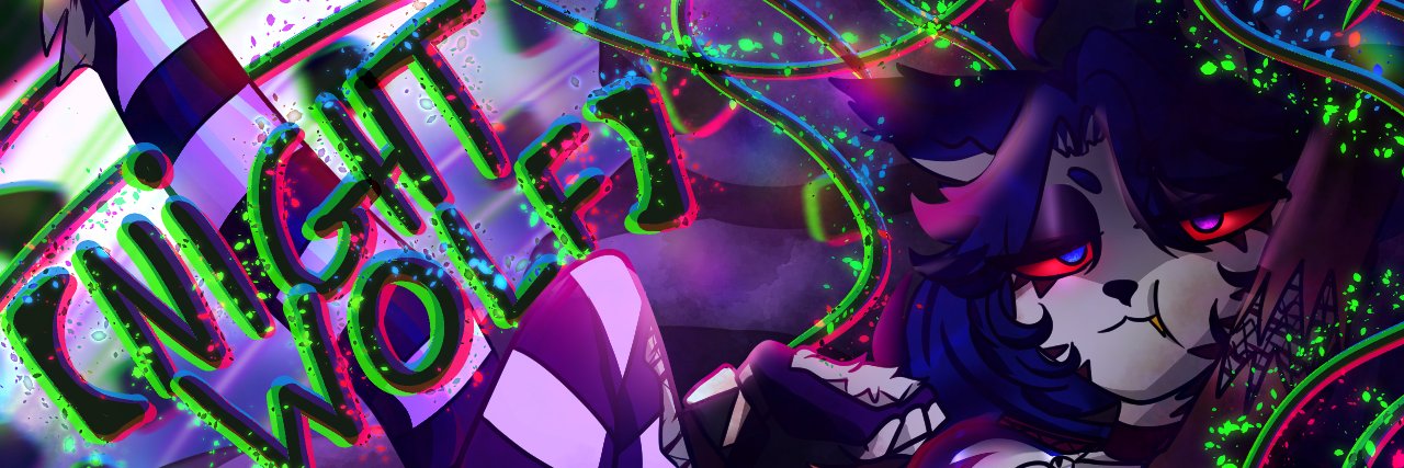 【NightWolf】⏱ -【Vtuber & artista ( ◜‿◝ )♡】🏳️‍🌈🐺 banner
