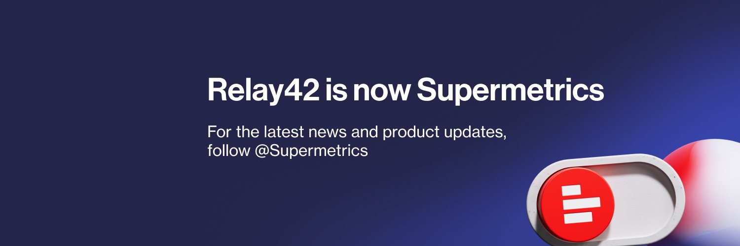 Relay42, a Supermetrics Company banner