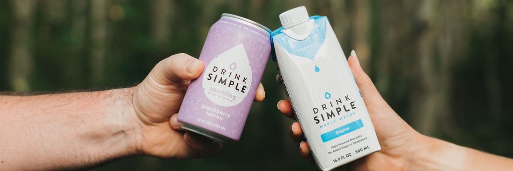Drink Simple Maple Water banner