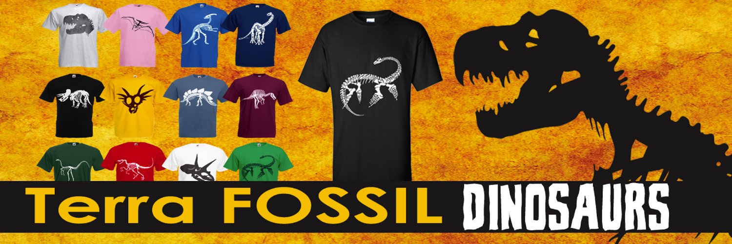 Terra Fossil Dinosaurs - Merch & Apparel 🦕🦖 👕 banner