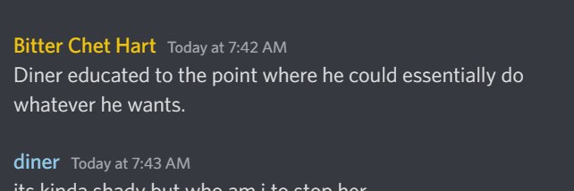 diner in the chat banner