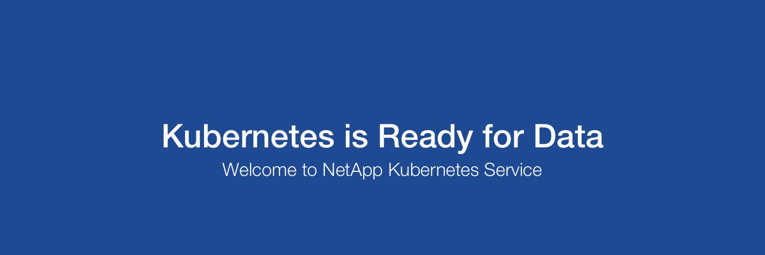 NetApp Kubernetes Service banner