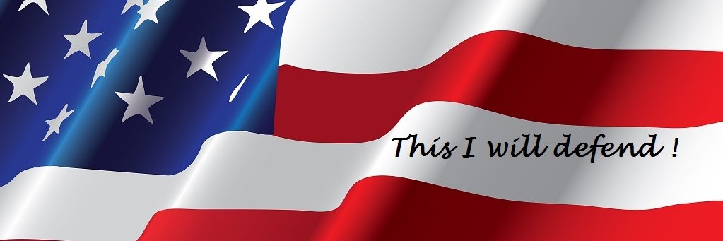 Lawrence Poslaiko- America First!'s banner