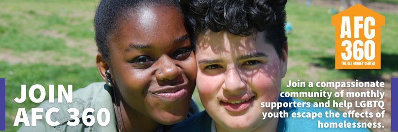 Ali Forney Center banner
