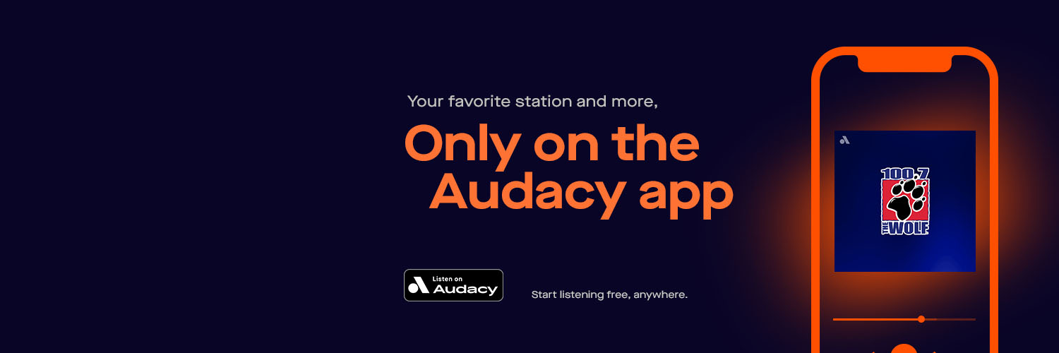 100.7 The Wolf banner
