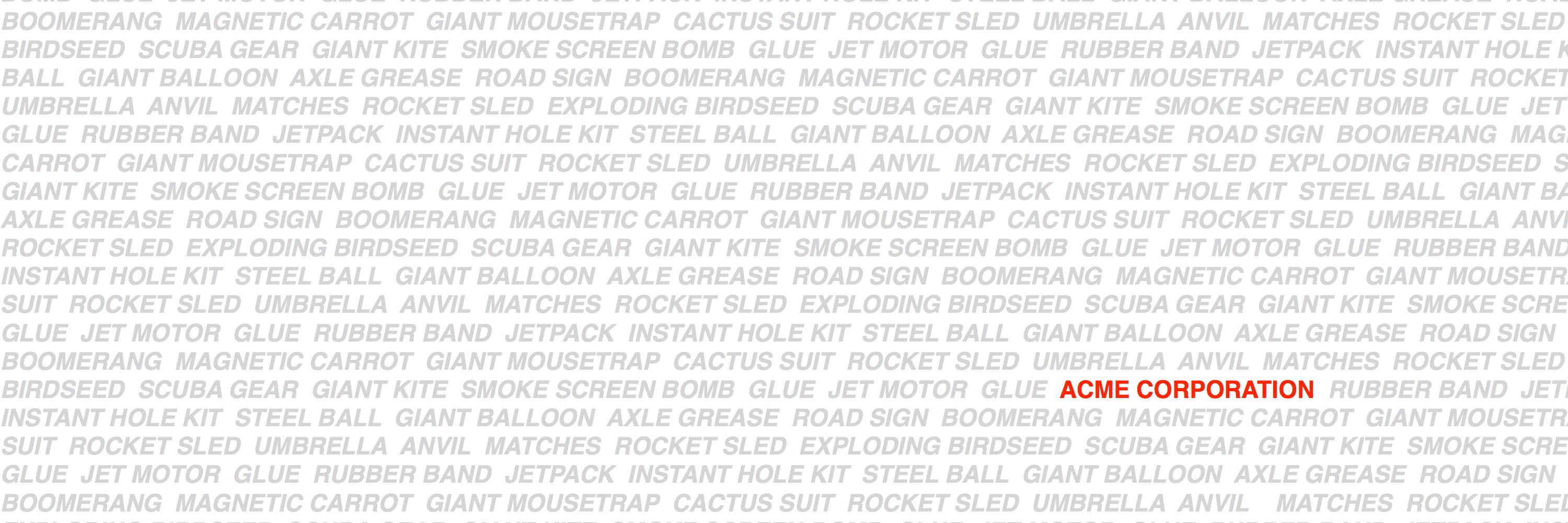 Dr. ACME Sales Rep., Ph.D. banner