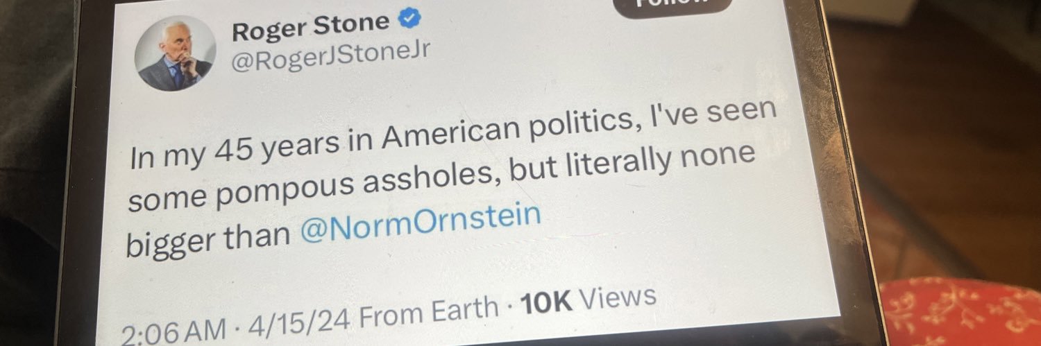 Norman Ornstein's banner