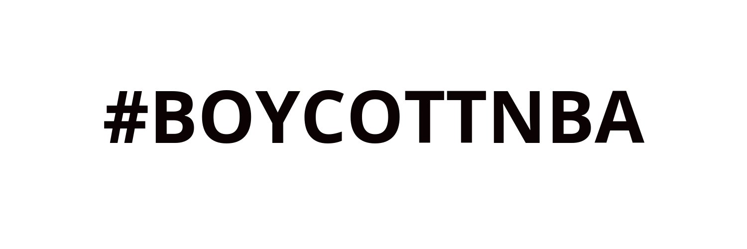 Boycott the NBA banner