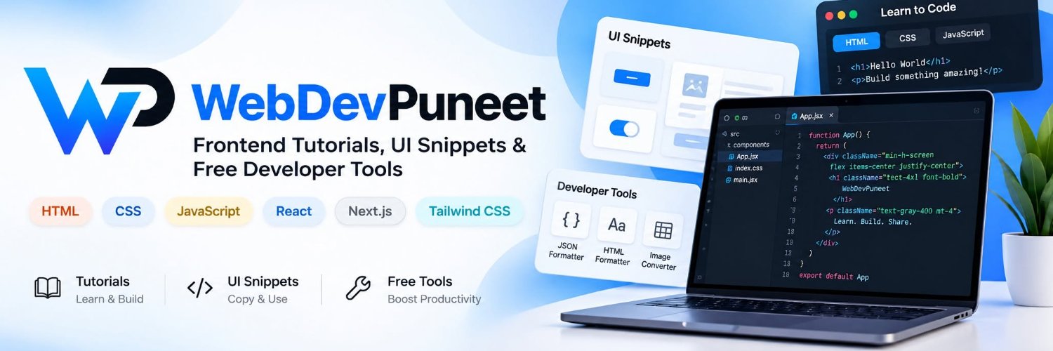webdevpuneet's profile banner image