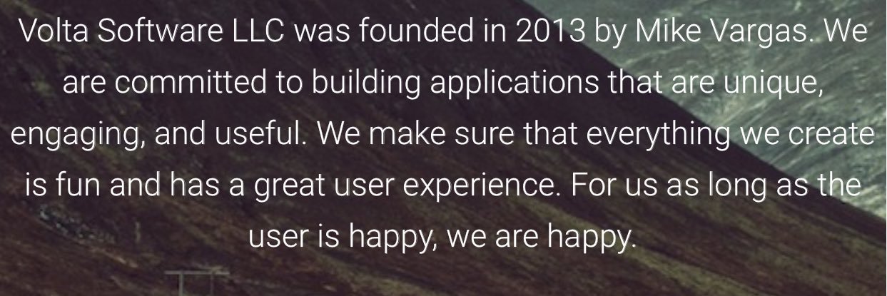Volta Software banner