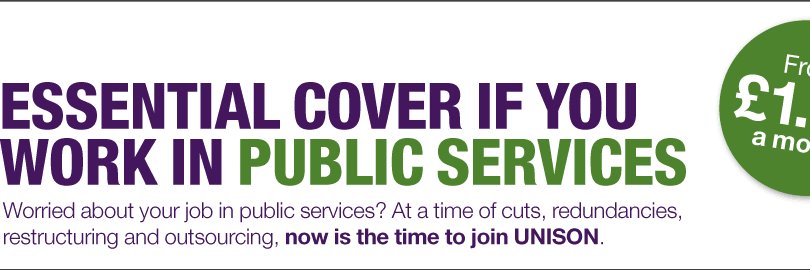 LSBU UNISON's banner