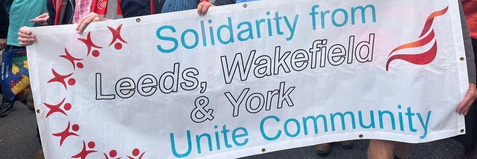 Unite Community Leeds, Wakefield & York's banner