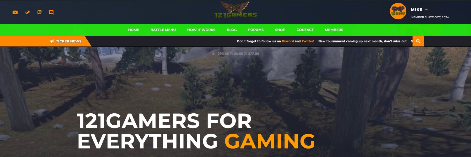 121Gamers's profile banner image