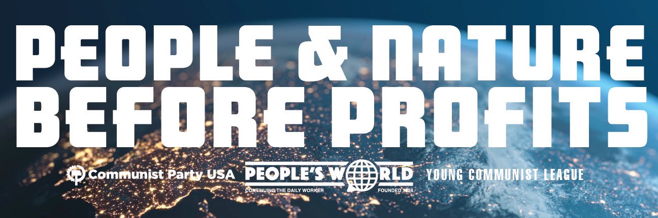 Communist Party USA's banner