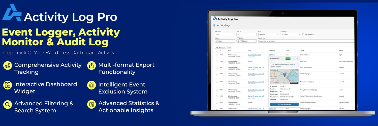 Activity Log Pro banner