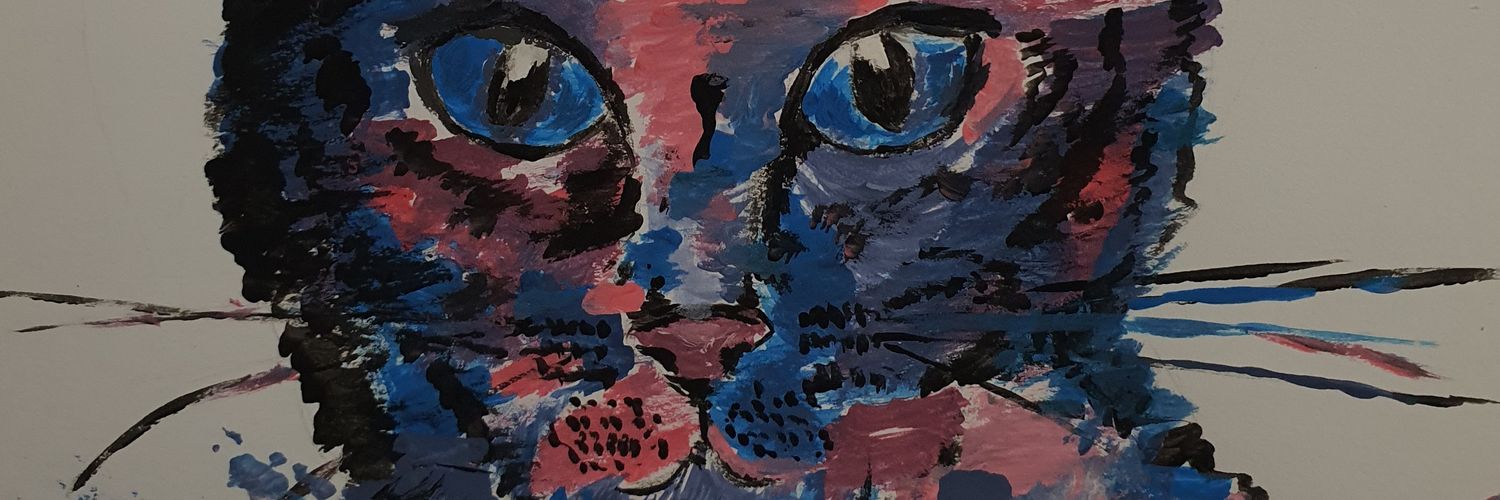 рыжая кошка гуляет по проводу banner