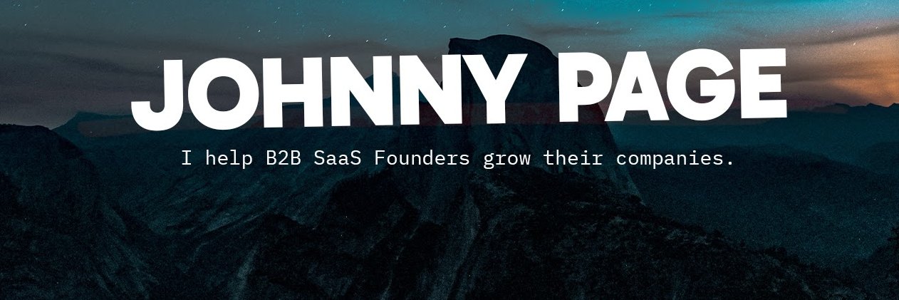 Johnny Page | B2B SaaS Coach banner