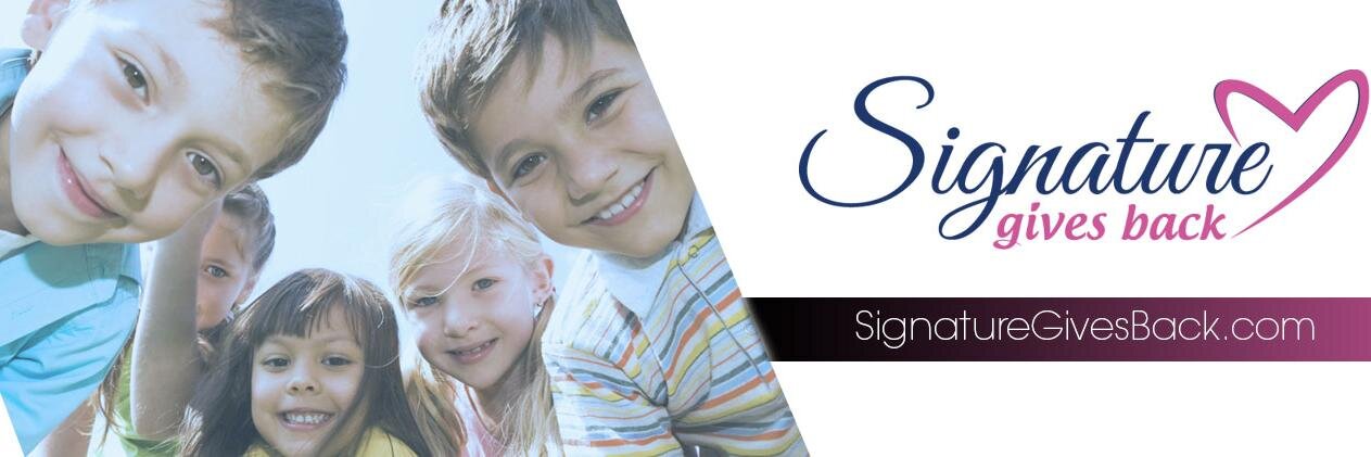 SignatureGivesBack banner