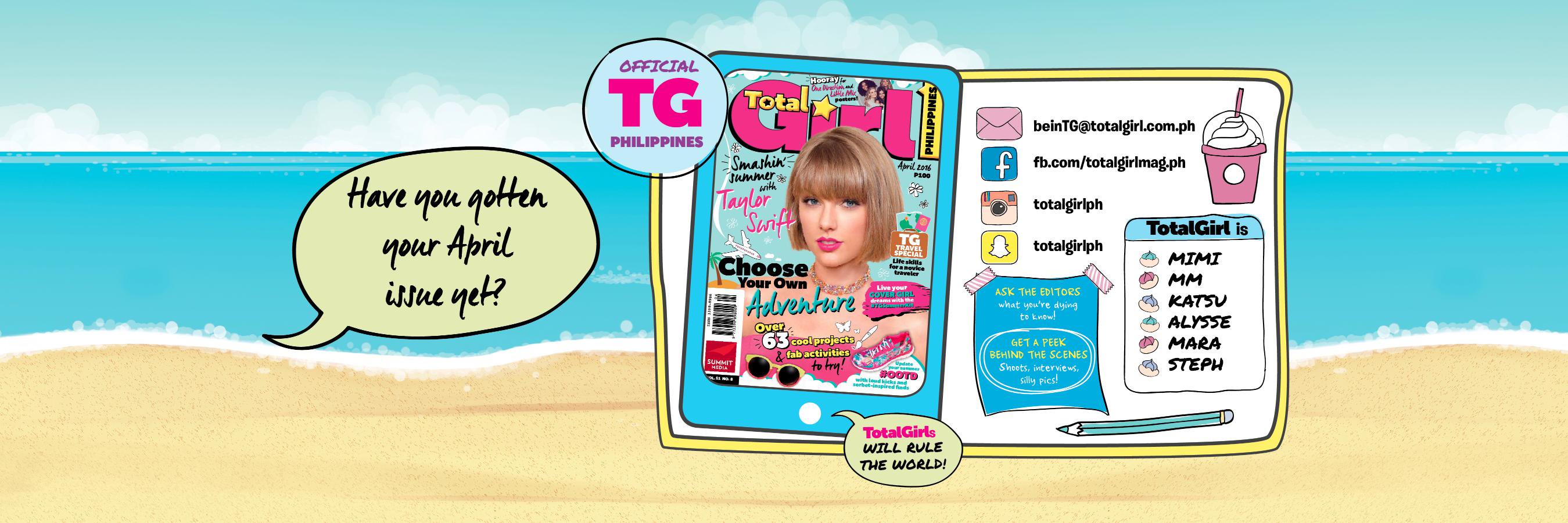 Total Girl magazine banner