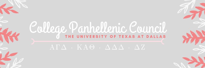 UTD Panhellenic banner