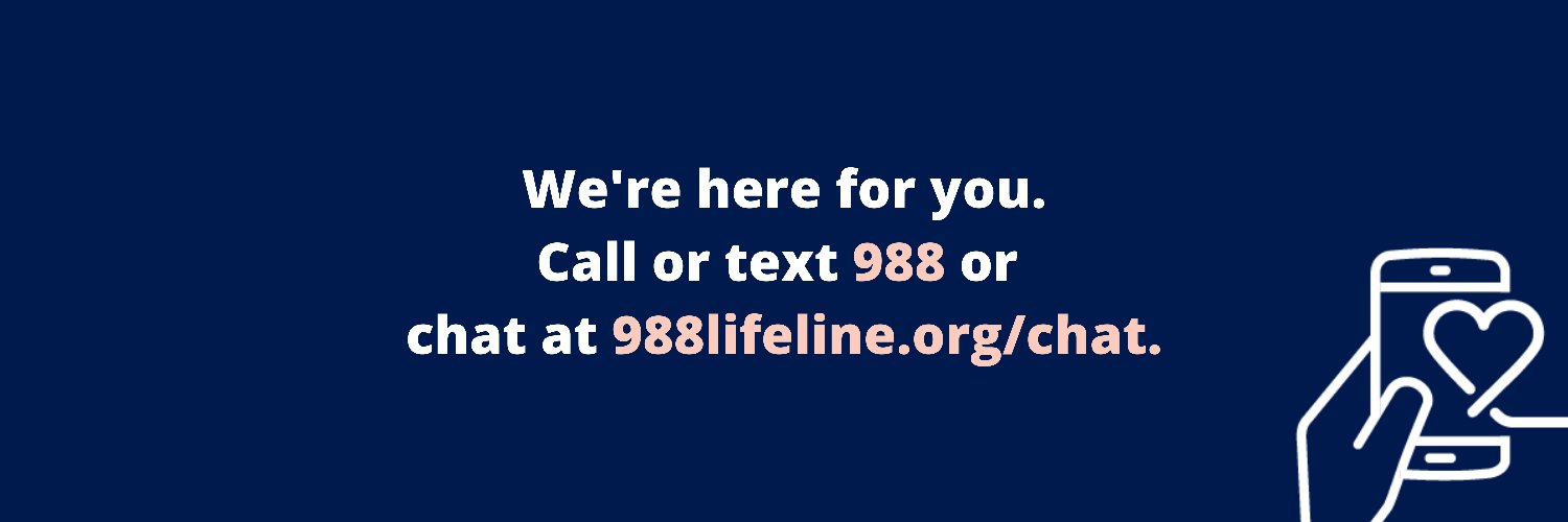 988 Suicide & Crisis Lifeline Profile Banner