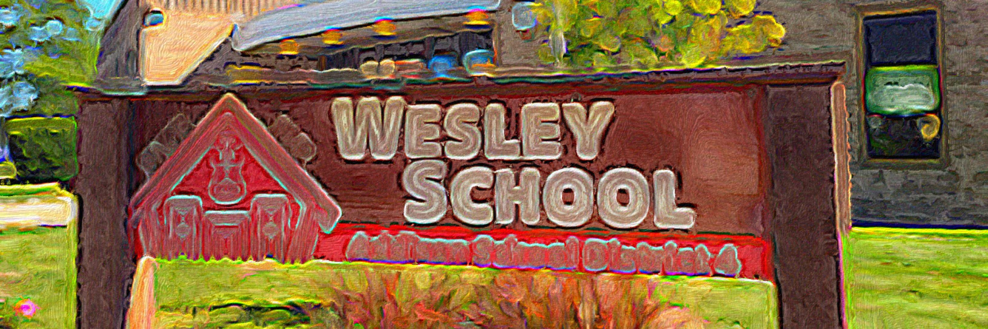 Wesley School banner