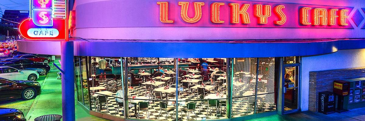 Luckys Cafe Dallas banner