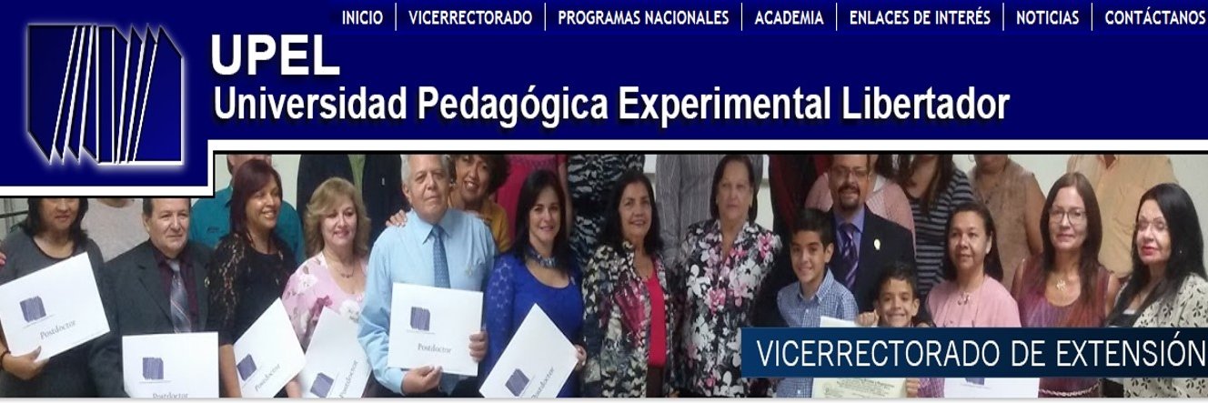 Vicerrectorado de Extensión - UPEL banner