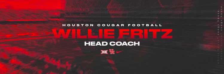 Coach Willie Fritz's banner