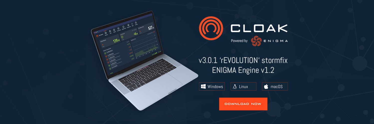 CloakCoin - Pay with $CLOAK, not your Privacy banner