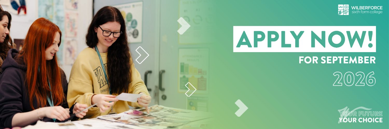 Wilberforce Sixth Form College banner