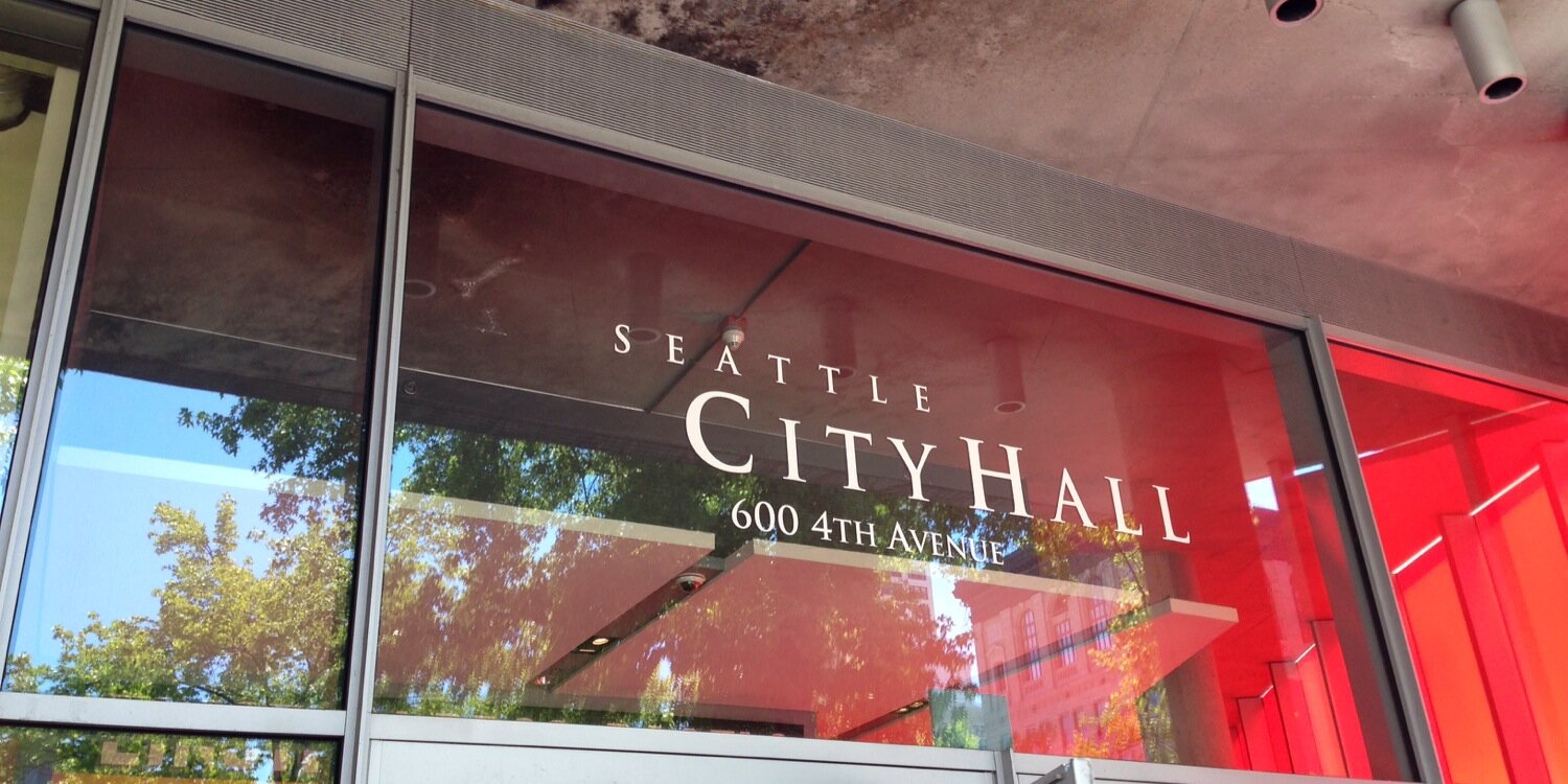 Mayor Bruce Harrell's banner