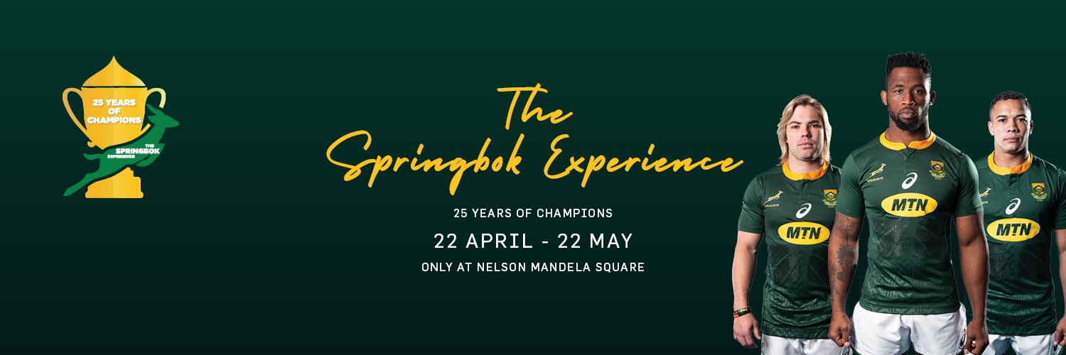 Springbok Experience 25 Years of Champions banner