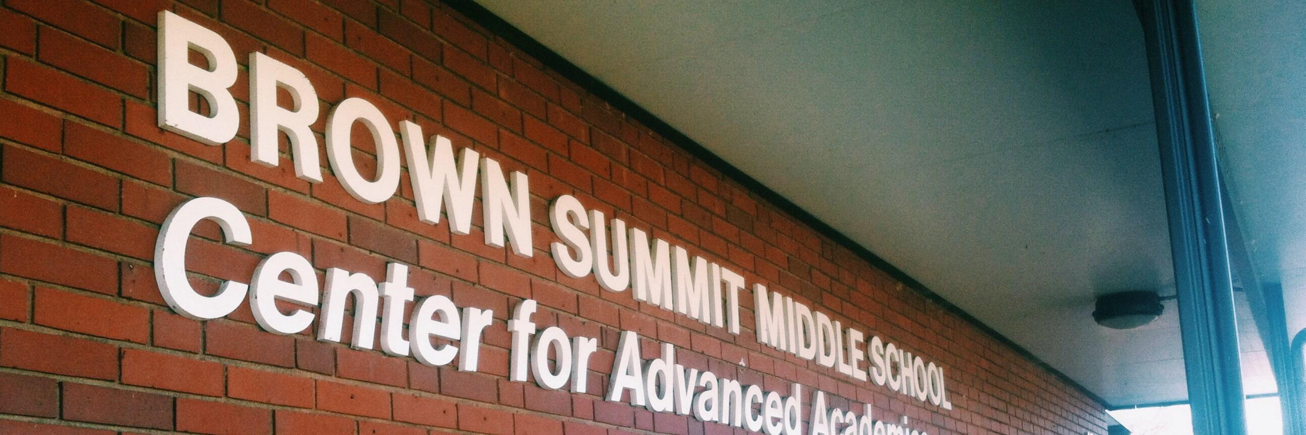 Brown Summit Middle banner