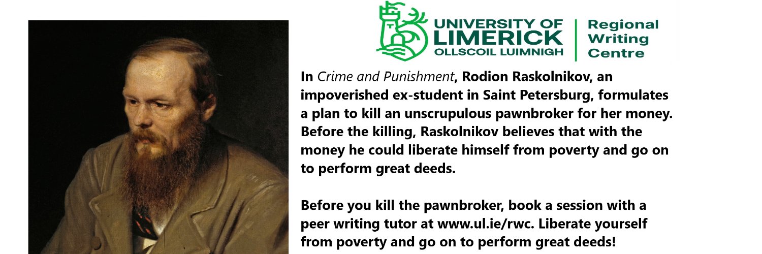 Regional Writing Centre UL banner