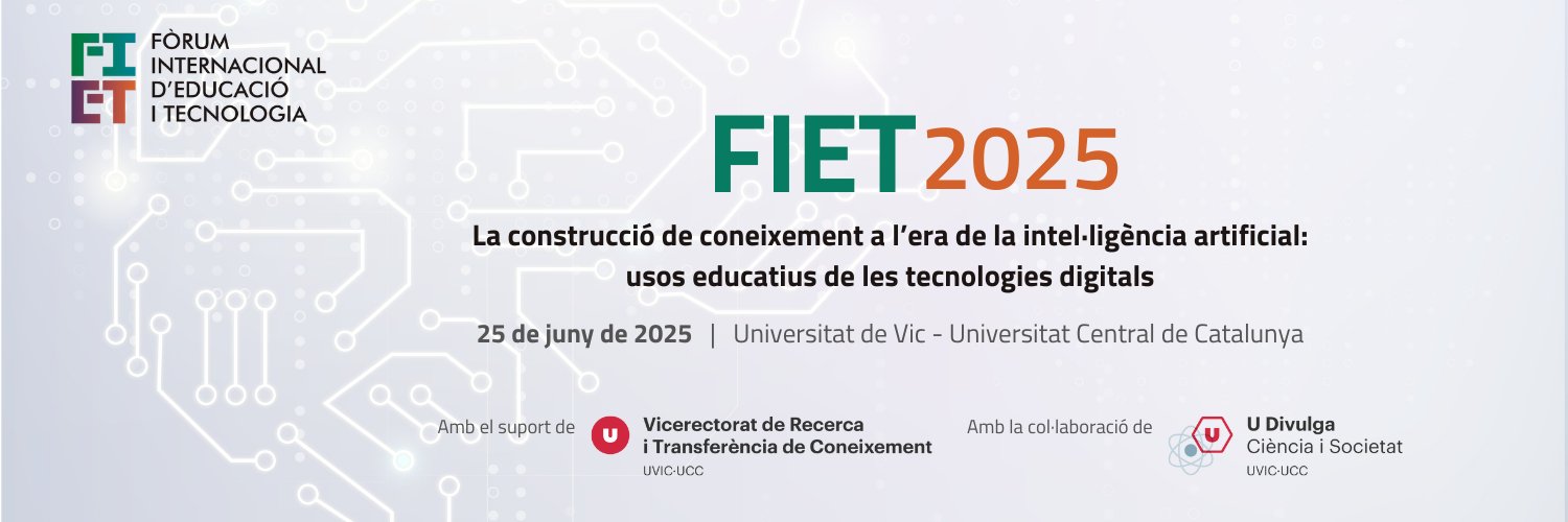 FIET Fòrum Internacional d'Educació i Tecnologia banner