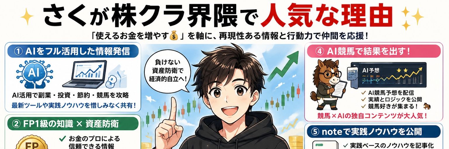 さく｜AIでお金を増やす💰 banner