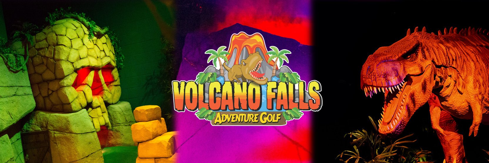 Volcano Falls Adventure Golf banner
