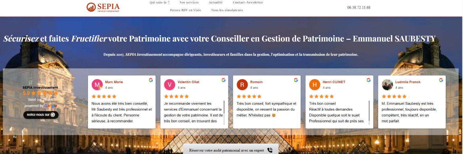 SEPIA Investissement - @ManuCGP banner