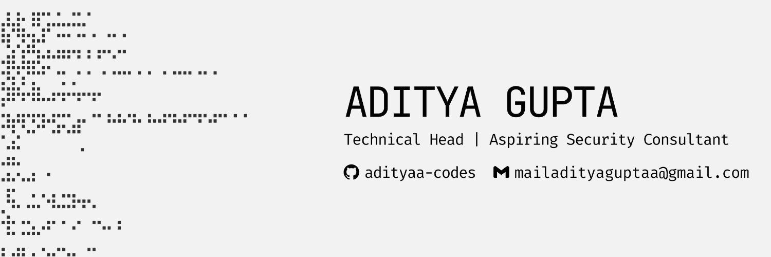 Aditya Gupta 💻 banner