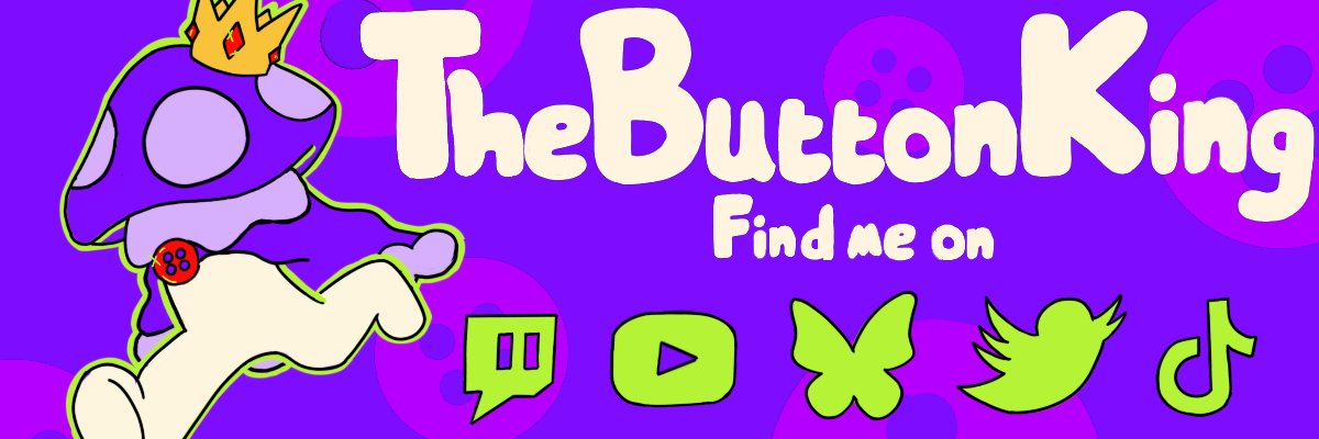The Button King 🍄👑 PNGTuber banner