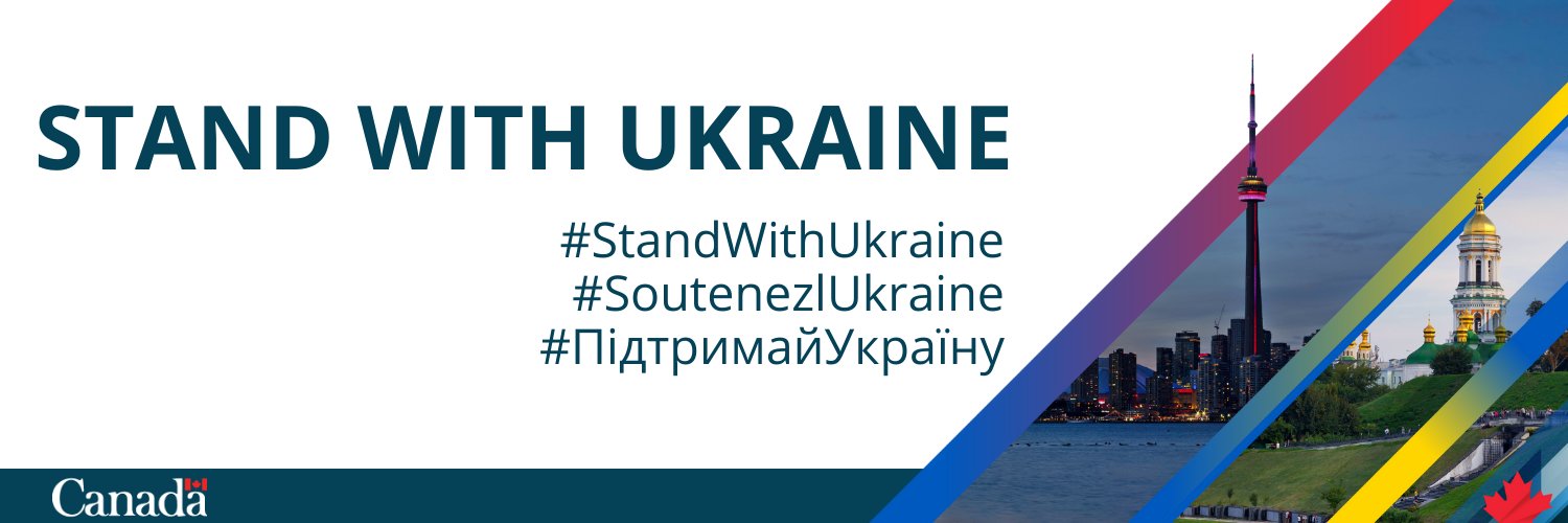 Canada in Ukraine's banner