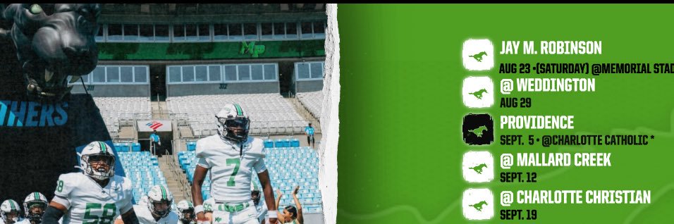 Myers Park Football's banner