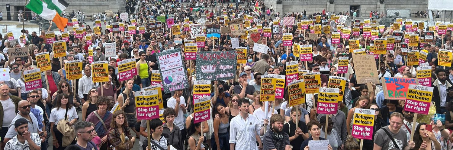 Stand Up To Racism's banner