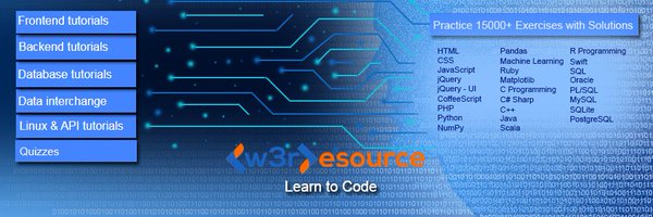 w3resource Profile Banner