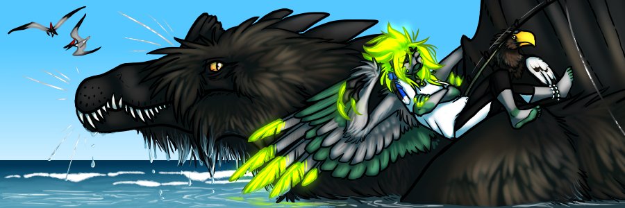 Tropinui 🦖🍹 - (Commissions are Closed) banner