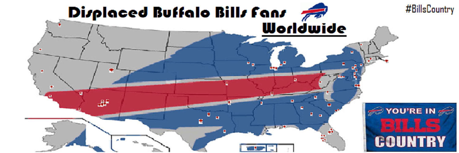 Displaced Buffalo Bills Fans banner
