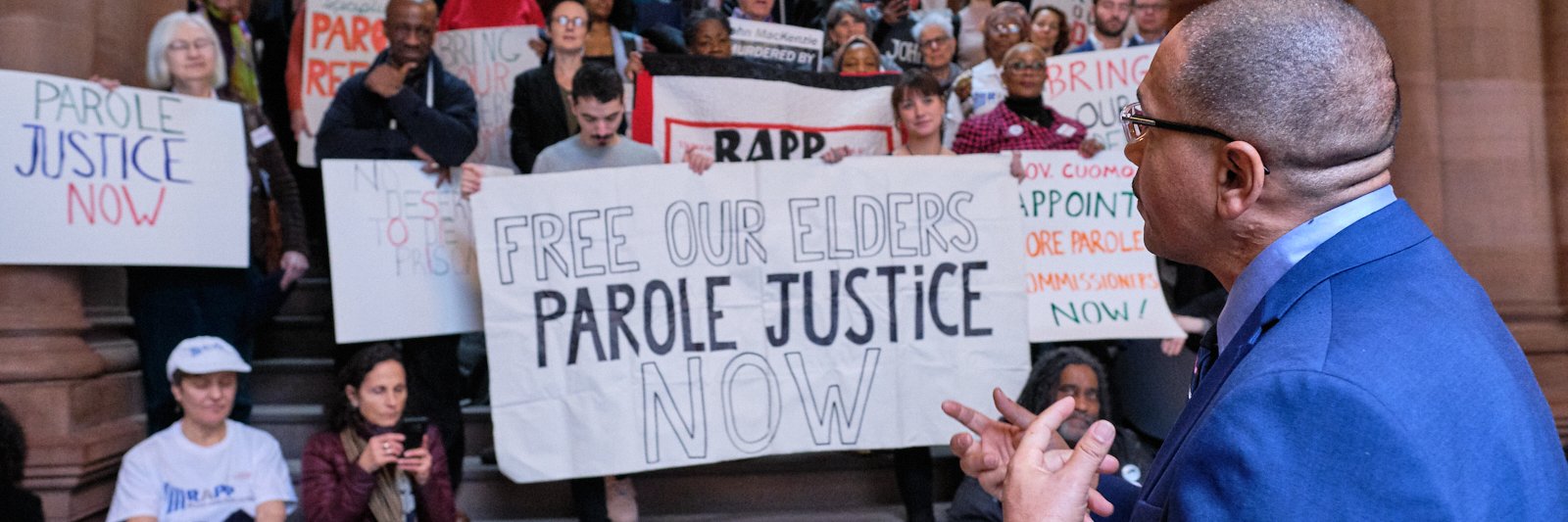 Release Aging People in Prison Campaign's banner
