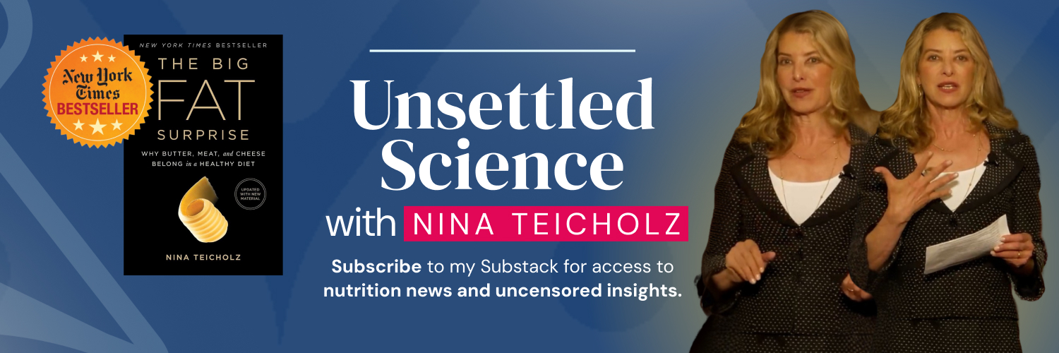 Nina Teicholz, PhD's banner